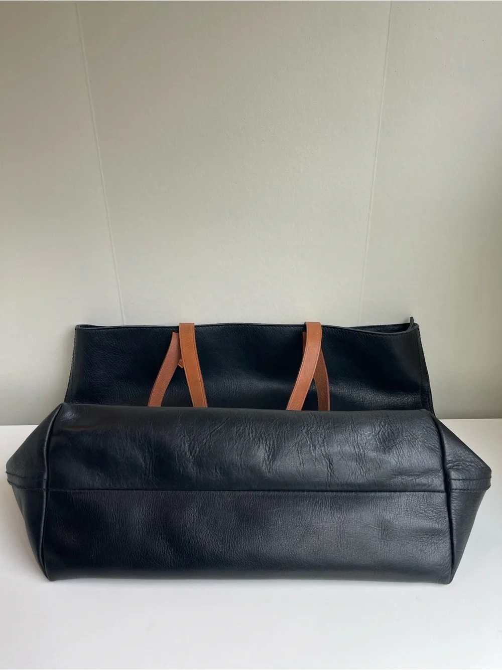Madewell Top Zip Leather Tote Bag